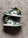Jordan 1 mid Grön, vit och gul