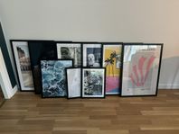IKEA ramar + posters (9 st)