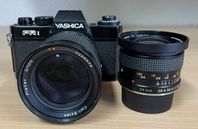 Yashica FR 1 med Carl Zeiss planar 100/2,0+ Yashica 24/2,8