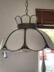Taklampa Tiffany, vit