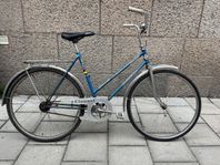 Blå Retro Damcykel 