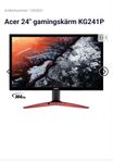 Acer gaming skärm 24tum 