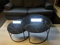 Soffbord Amara, (MIO) Glas med marmor mönster
