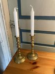 Fina antika ljusstakar inklusive ljus! Allt 260 kr