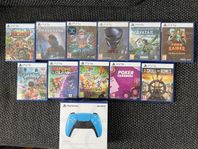 Playstation 5 paket med 11 spel 1 handkontroll