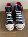 Converse höga med kardborre, blå, storlek 32 (19,5 cm)