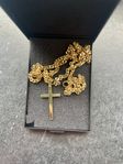 Äkta 18k guld kors säljes