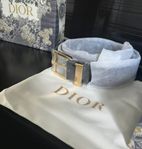 Dior black and gold belt