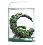 30 L Akvarium med led-ljus och pump. Ingår div inredning .