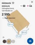 Köksbord IKEA Ekedalen ekfärgat