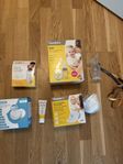 Medela elektrisk bröstpump, mjölkuppsamlare, amningsinläg