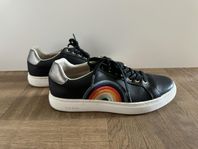 Paul Smith skor,  svart skinn med regnbåge, storlek 39