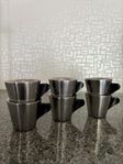 Espresso koppar i rostfritt - 6 st