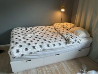 Ikea nordli vit - säng med förvaring 120cm