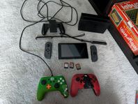 Nintendo Switch 1 + spel & extra dosor