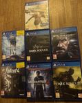 Ps4 Spel (Uncharted 4, Dark Souls III, Fallout 4)