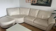 Äkta lädersoffa IKEA Älvros hörnsoffa med schäslong 