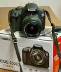 Canon EOS2000D med EFs18-55 3,5-5,6 II