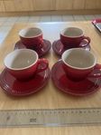 4 st Le Creuset kopp med fat