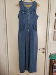 Jättefin vintage maxi jeansklänning stlk M
