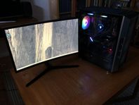 Gaming dator I7, Asus 2060 super, 447 GB SSD + skärm