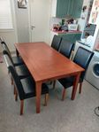 Matbord + 6 stolar