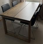 MÖRBYLÅNGA matbord 140x85cm + LILLÅNÄS stolar