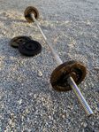 Lätt skivstång & vikter - perfekt sommargym