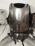 Medieval stål rustning cuirass, benskydd, Armor, HEMA,svär
