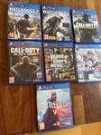 PS4  7 stycken 300:- några oanvända
