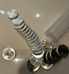 125 stycken silvermynt Kanadensisk Silver Maple - 1 oz