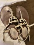 Gucci Vintage Sandaler Skinn GGlogga  Storl37 – Med Dustba