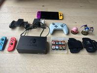 Nintendo switch + tillbehör och spel