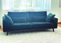 Copenhagen 3-sits Sammetssoffa