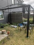 Paviljong med tyg tak och väggar, 3x4