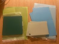 Äldre handgjort brevpapper kuvert mm, allt för 90
