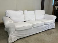 ektorps tresits soffa IKEA med vit klädsel 2 st soffor 