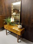 Hallmöbel + Spegel - Teak - Eriksmålaglas -60/70-tal 