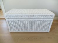 White Hand Woven Storage Basket (Not Plastic)
