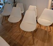 Matstol KASTRUP vit/ek JYSK oanvända