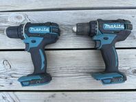 2 st Makita 18V Borrskruvdragare