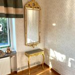 Elegant Spegel Med Konsollbord Guldförgyllda Med Äkta Guld