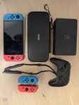 Nintendo Switch OLED + extra joycons+handkontroll