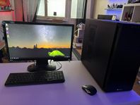 enkel gaming dator med 22 tums skärm 