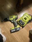 Ryobi 18v RCD1802 skruvdragare,batteri&laddare