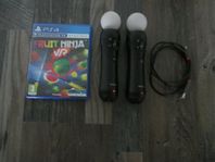 PS4 VR move kontroller med ett spel.