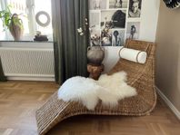 Äkta rotting ligg fåtölj 