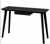 LISABO Skrivbord, svart, 118x45 cm