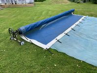 Poolskydd + Soltäcke+ Upprullningsstativ