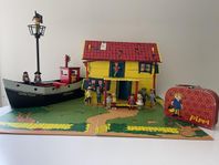 Pippi Långstrump figurer och Villekulla samt Hoppetossa